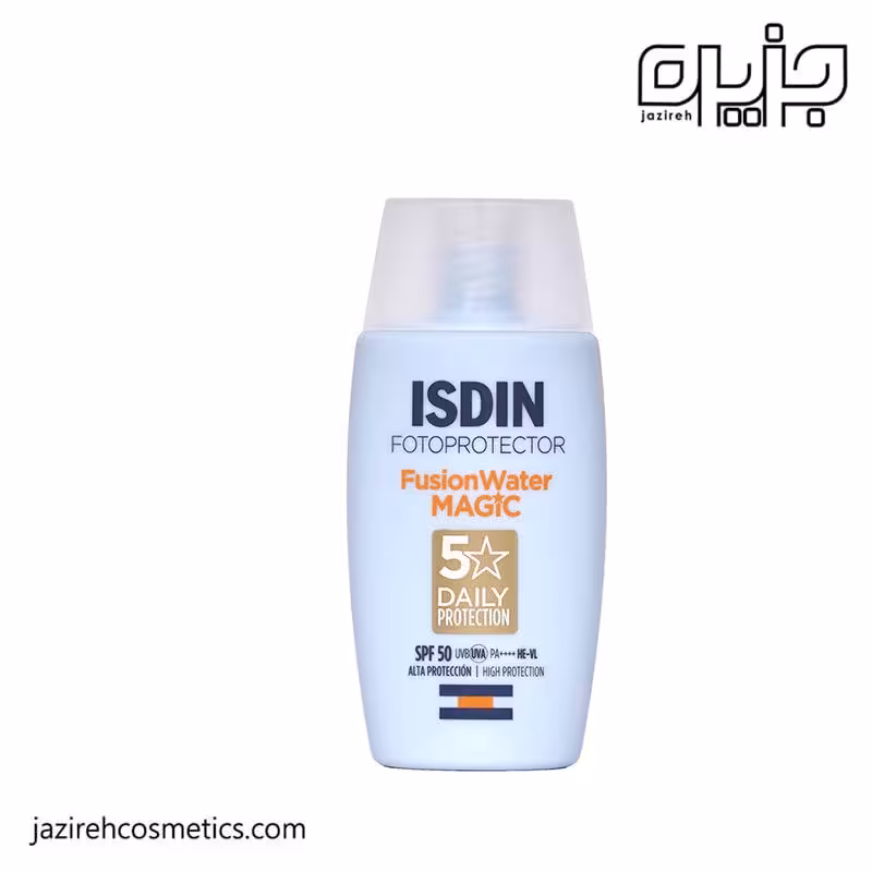 ضد آفتاب فیوژن واتر مجیک SPF50 بدون رنگ ایزدین 50میل