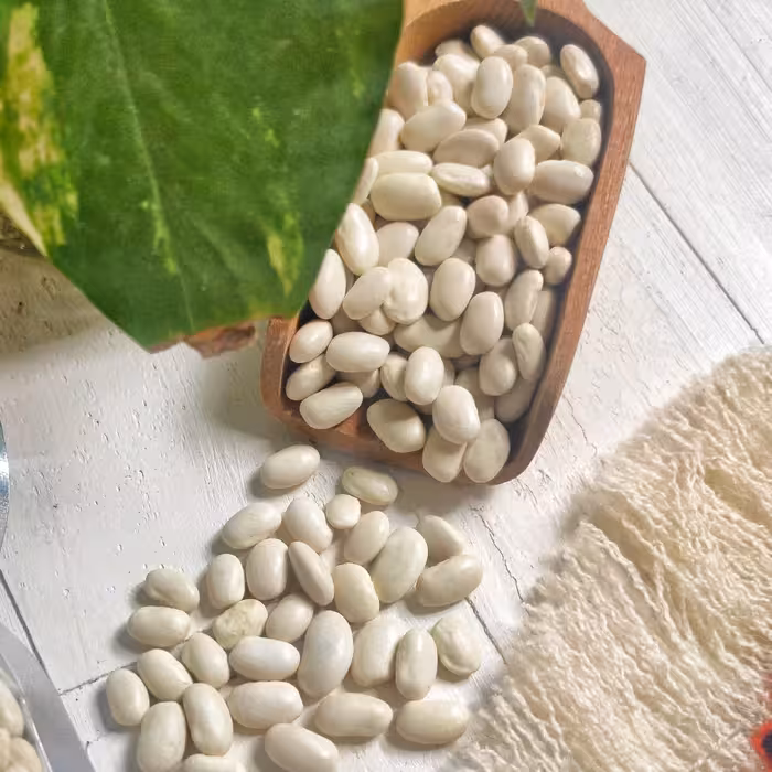 لوبیا سفید بوجار و دستچین نیم کیلویی