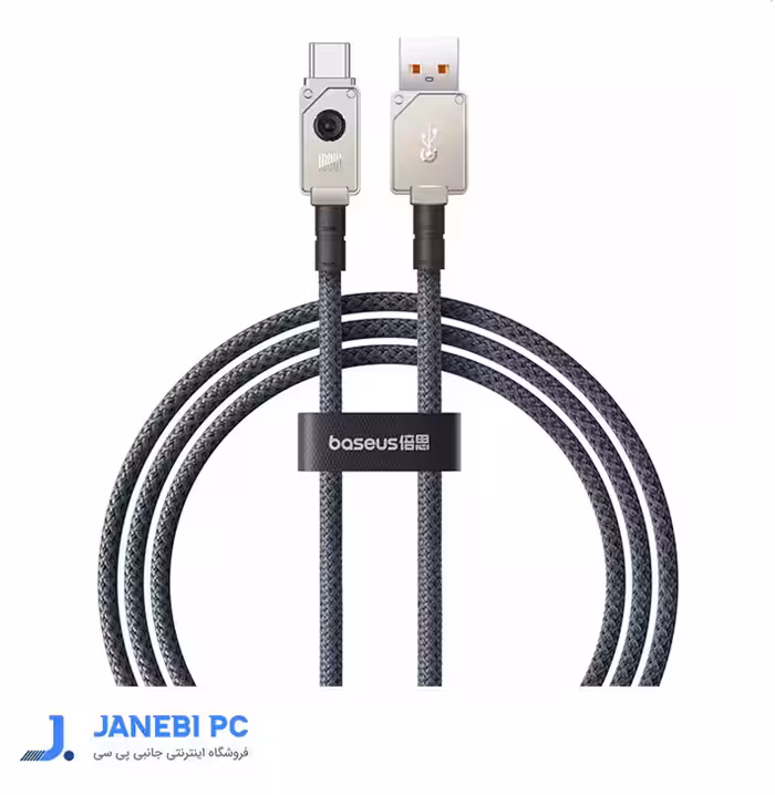 کابل سوپر فست شارژ یو اس بی به تایپ سی 100 وات 6 آمپر 2 متری بیسوس P10355801221-01