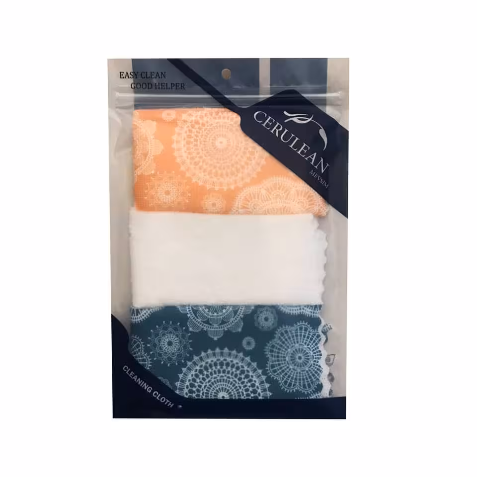 دستمال میکروفایبر تمیز کردن ظروف مجموعه 3 عددی