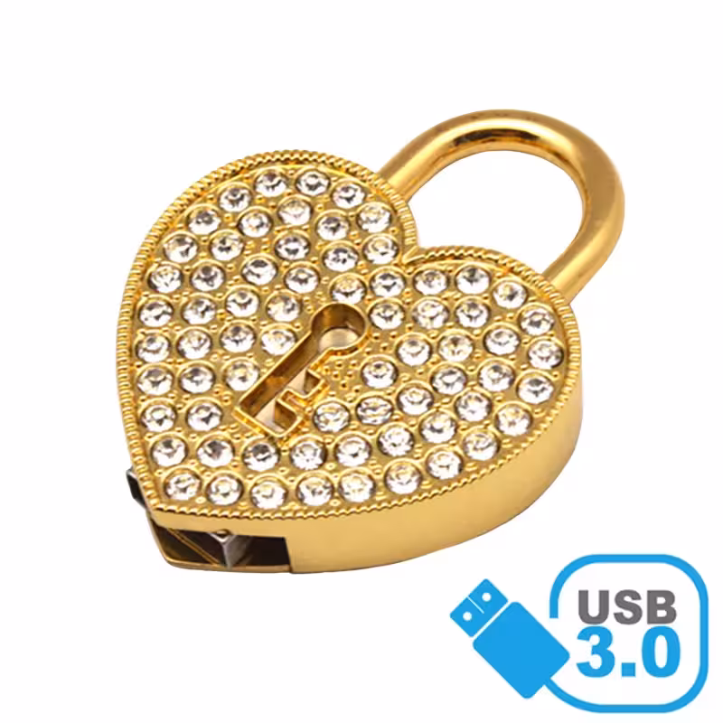 فلش مموری پرلیت یو اس بی طرح قفل قلبی کد W-49-3 ظرفیت 32 گیگابایت