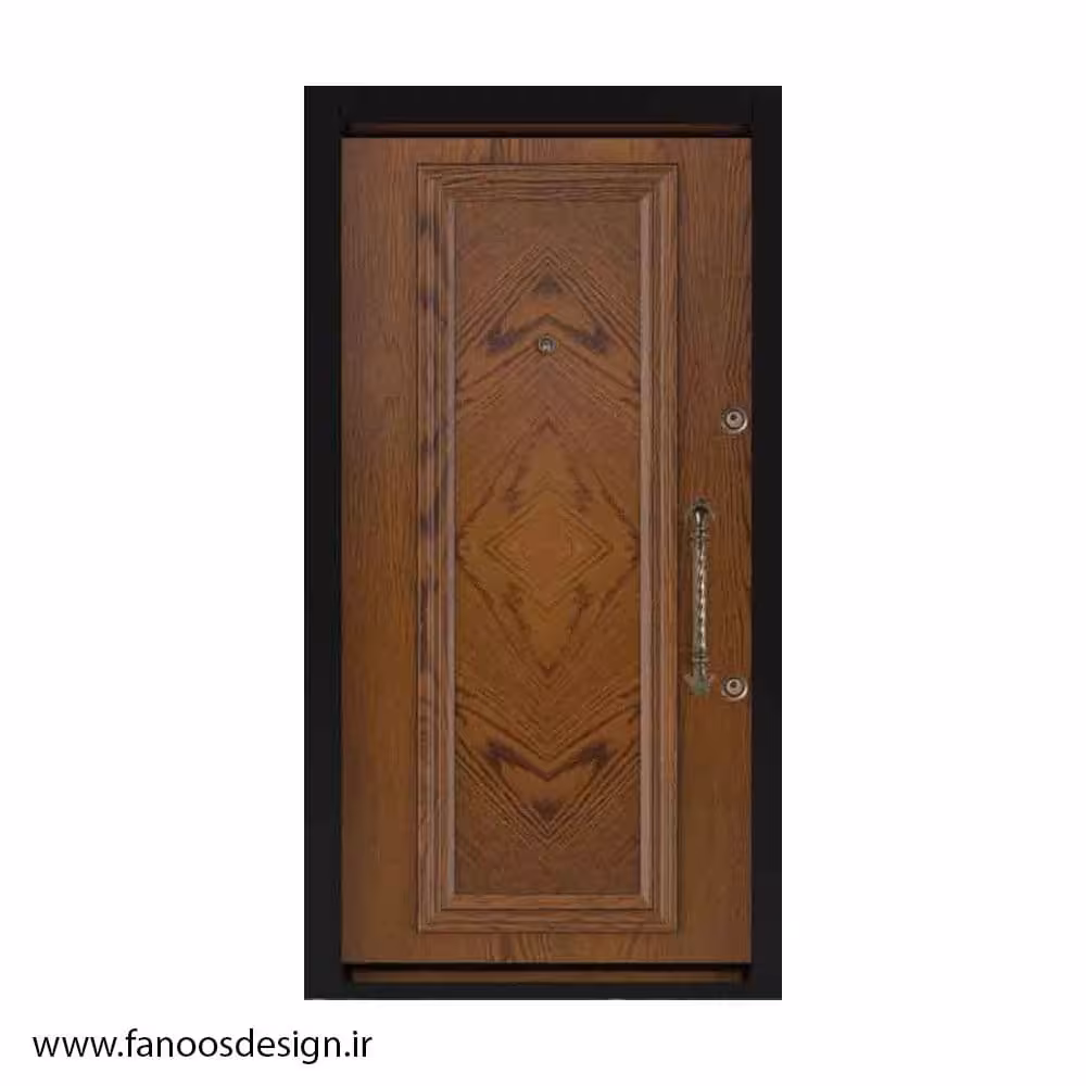 درب ضد سرقت لوکس ایرانی با روکش چوب مدل ترک کد 1372