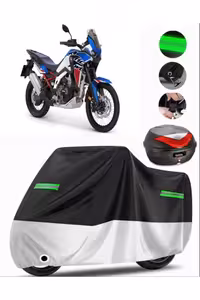 چادر موتورسیکلت خاکستری HONDA CRF1100L آفریقا TWIN ADVENTURE ورزشی DCT PREMIUM MOTORCYCLE TARKET سازگار با قفل مشکی GRI MotoEn