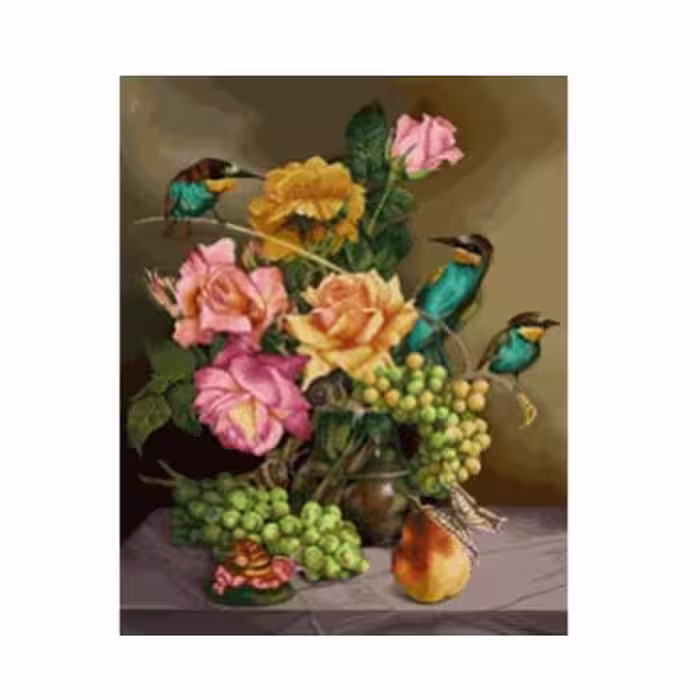 طرح گل وپرنده کد 25271