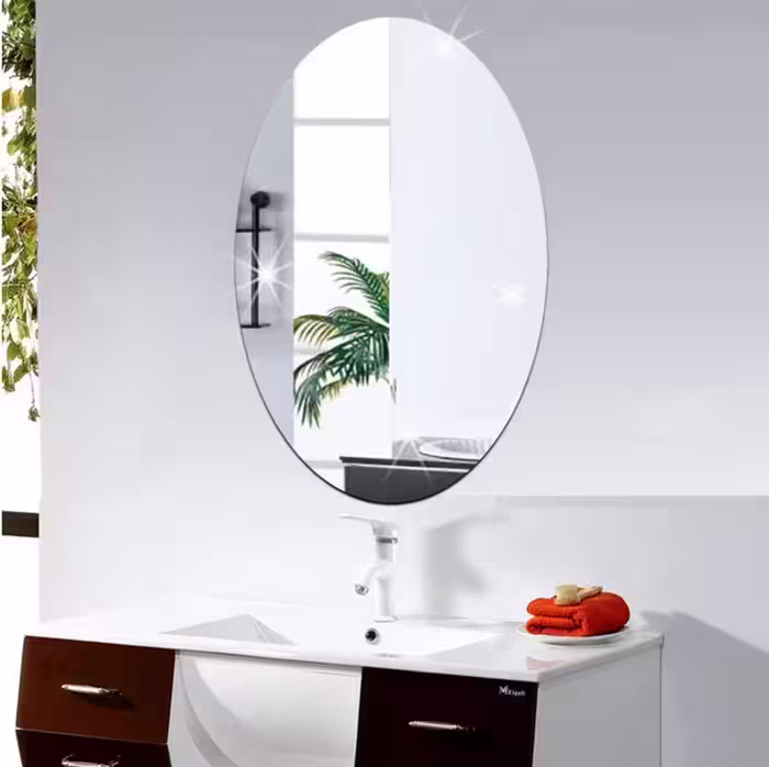 آینه چسبی نشکن طرح بیضی