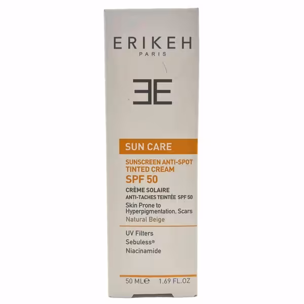 اولترا فلوئید ضدآفتاب SPF50 ضدلک بژ طبیعی اریکه 50 میلیلیتر Erikeh