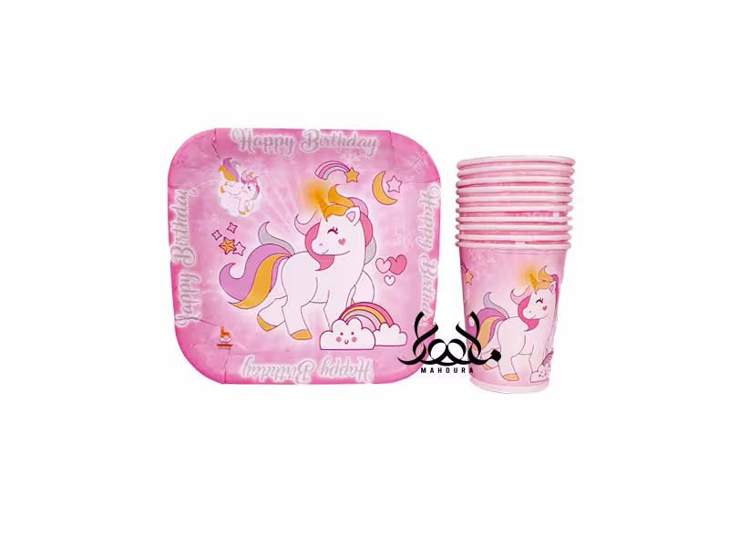 بشقاب و لیوان تک شاخ 10 عددی