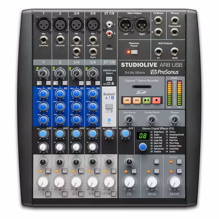 میکسر آنالوگ پریسونوس مدل StudioLive AR8 USBPreSonus StudioLive AR8 USB Analog Mixer
