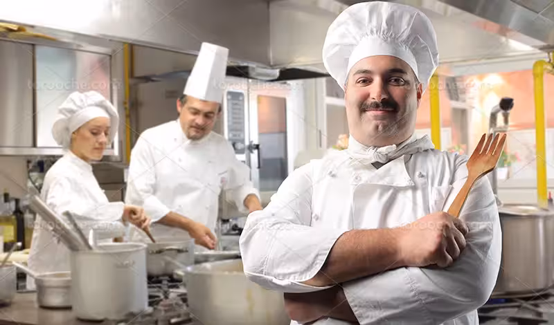 عکس باکیفیت سرآشپز مرد | گرافیک با طعم تربچه