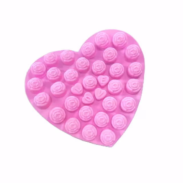 قالب سیلیکون قلب گلدار