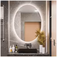 آینه بک لایت بیضی 60 * 80 سانتیمتر مدل B8060