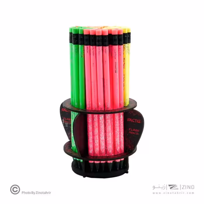 مداد مشکی فلورسنت پاکن دار چوب مشکی فلش فکتیس