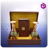 نهج البلاغه پالتويی چرم با دوگلدان خاتم 16