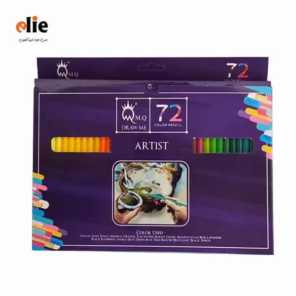 مداد رنگی 72 رنگ جعبه مقوایی ام کیو