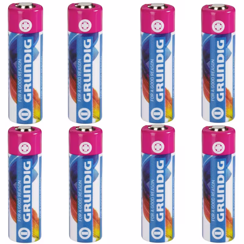 باتری نیم قلمی گراندیگ مدل Alkaline بسته 8 عددی