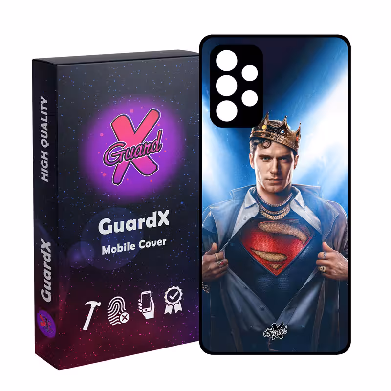 کاور گارد ایکس طرح سوپرمن مدل Glass10598 مناسب برای گوشی موبایل سامسونگ Galaxy A72