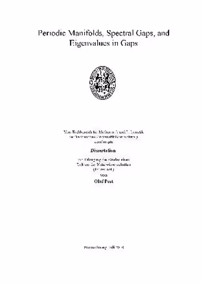 خرید و دانلود نسخه کامل کتاب Periodic Manifolds, Spectral Gaps, and Eigenvalues in Gaps