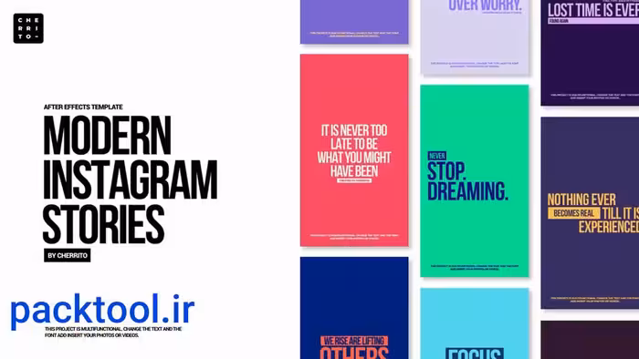 دانلود پروژه آماده استوری های مدرن عمودی افتر افکت Modern vertical stories - پک تول