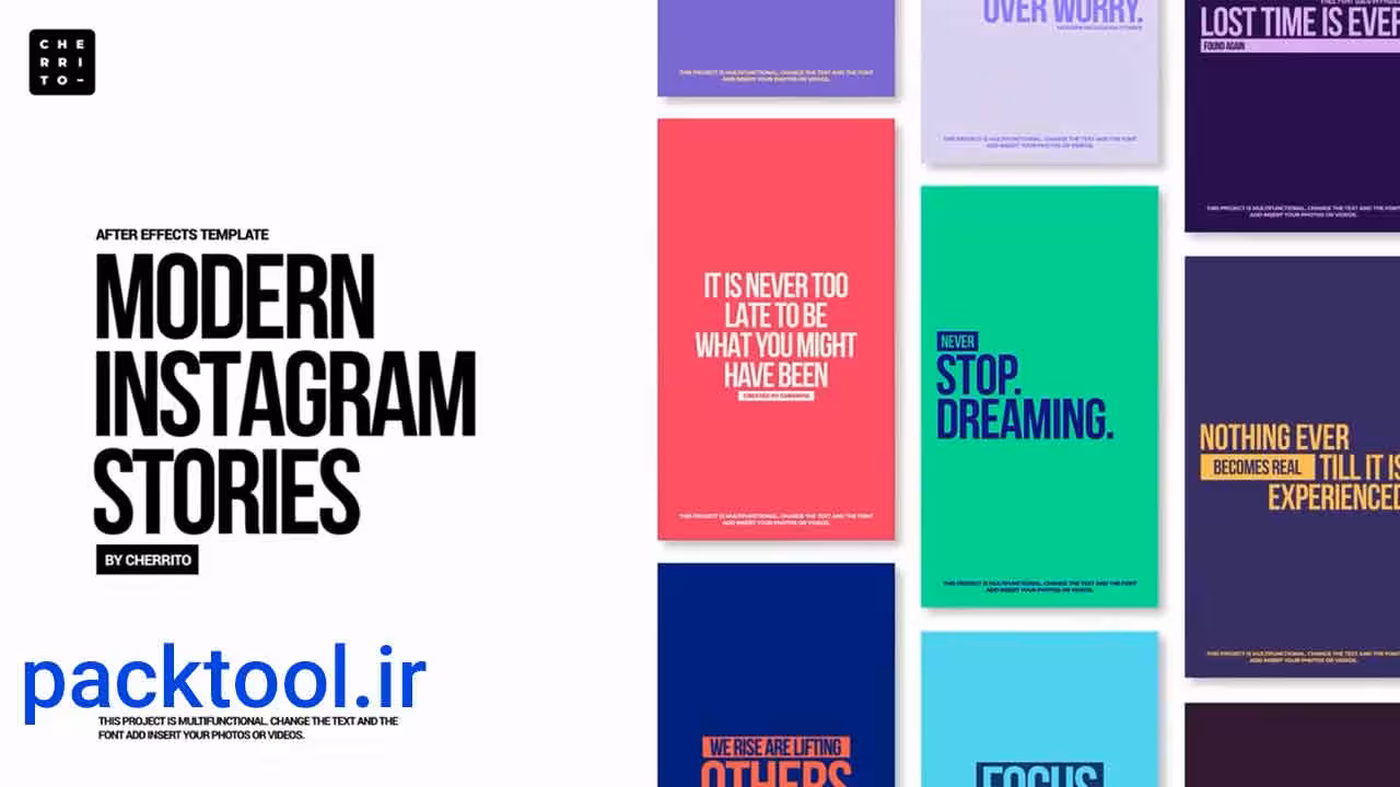 دانلود پروژه آماده استوری های مدرن عمودی افتر افکت Modern vertical stories - پک تول