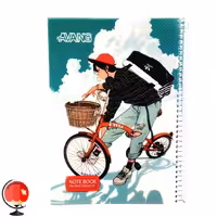 دفتر زبان سیمی دو خط 50 برگ طرح دوچرخه آونگ