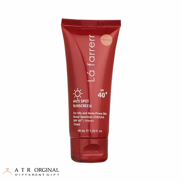 کرم ضدآفتاب رنگی لافارر مناسب پوست‌های چرب مدل SPF40-Medium