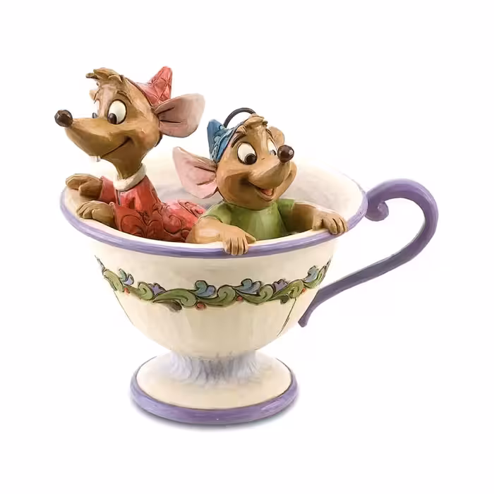 مجسمه دیزنی فنجون جک و گاس سیندرلا Gus and Jaq Tea for Two