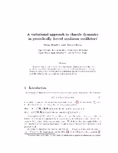 خرید و دانلود نسخه کامل کتاب A variational approach to chaotic dynamics in periodically forced nonlinear oscillators
