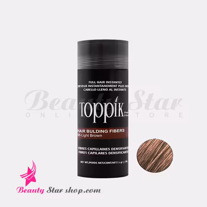 پودر پرپشت کننده موی سر تاپیک قهوه ای روشن کد 6 حجم 25 گرم