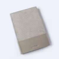 دفتر خط دار جلد چرم و پارچه طوسی رث گرافیک