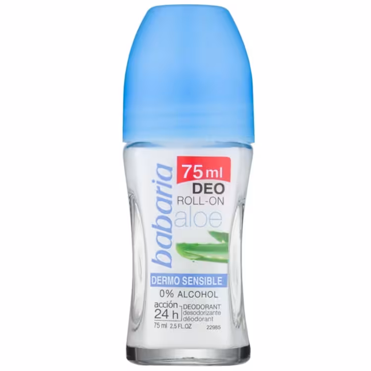 رول ضد تعریق آلوئه ورا باباریا ( آبی) | مدل Dermo Sensible | حجم 75ml