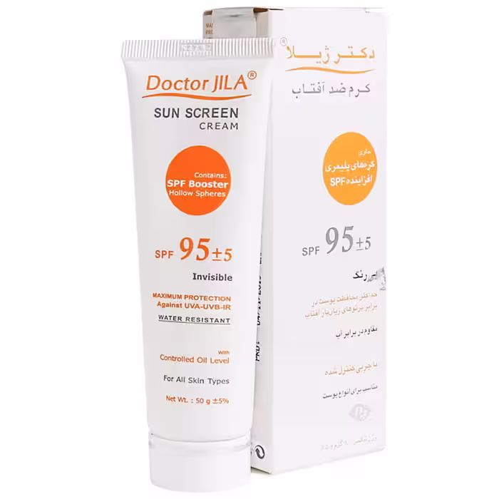 ضد آفتاب دکتر ژیلا چربی کنترل شده 95 بی رنگ
