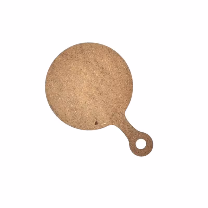 بیس MDF خام زیر لیوانی دایره دسته دار قطر 10 سانت ضخامت 8 میل