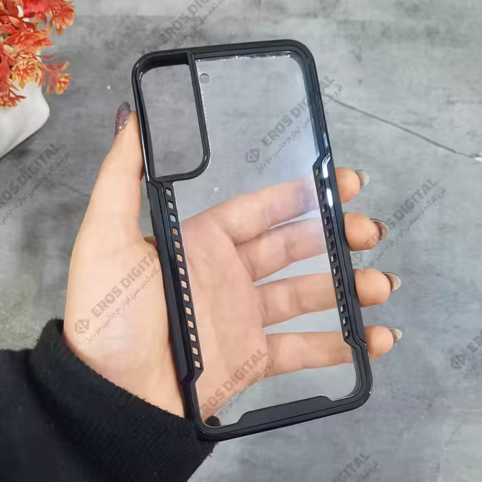 قاب گوشی Samsung Galaxy S22 Plus مدل پشت شفاف دور رنگی دو تکه
