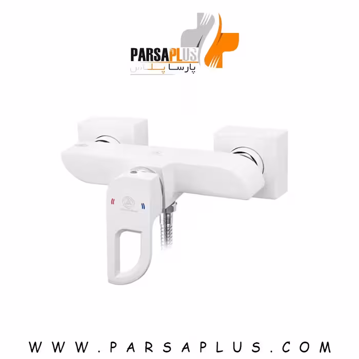 شیر آفتابه قهرمان مدل موج رنگ سفید