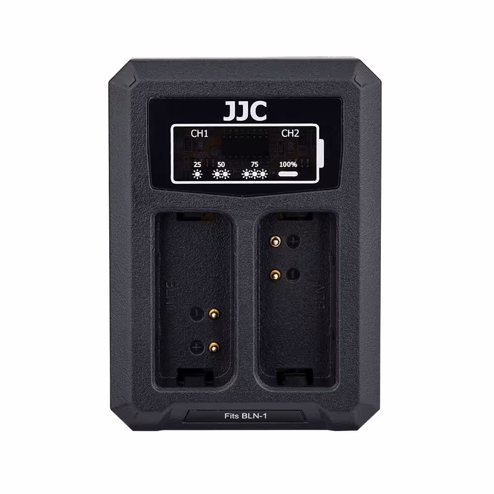 شارژر دوقلو USB باتری دوربین اولیمپوس جی جی سی مدل DCH-BLN1