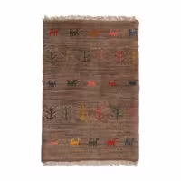 گبه دستباف نیم متری طرح قشقایی کد 4030353