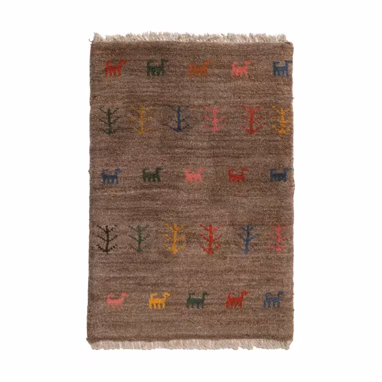 گبه دستباف نیم متری طرح قشقایی کد 4030353