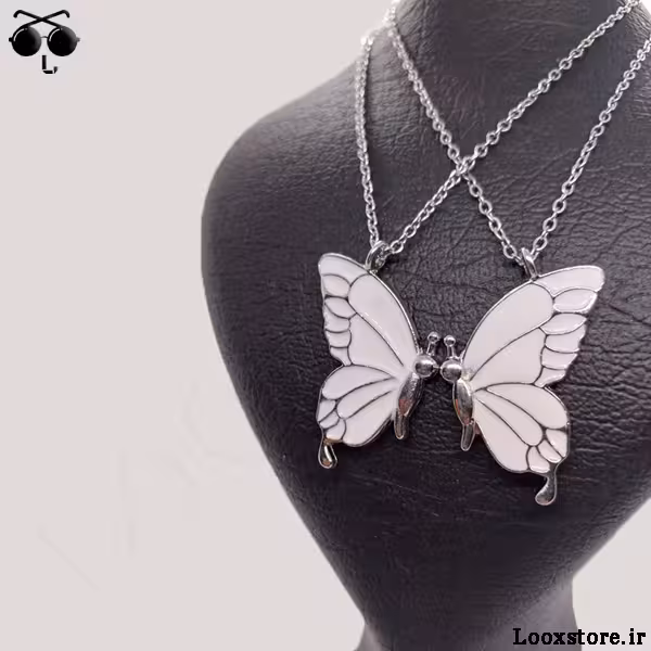 گردنبند ست دوستی و کاپلی پروانه ای