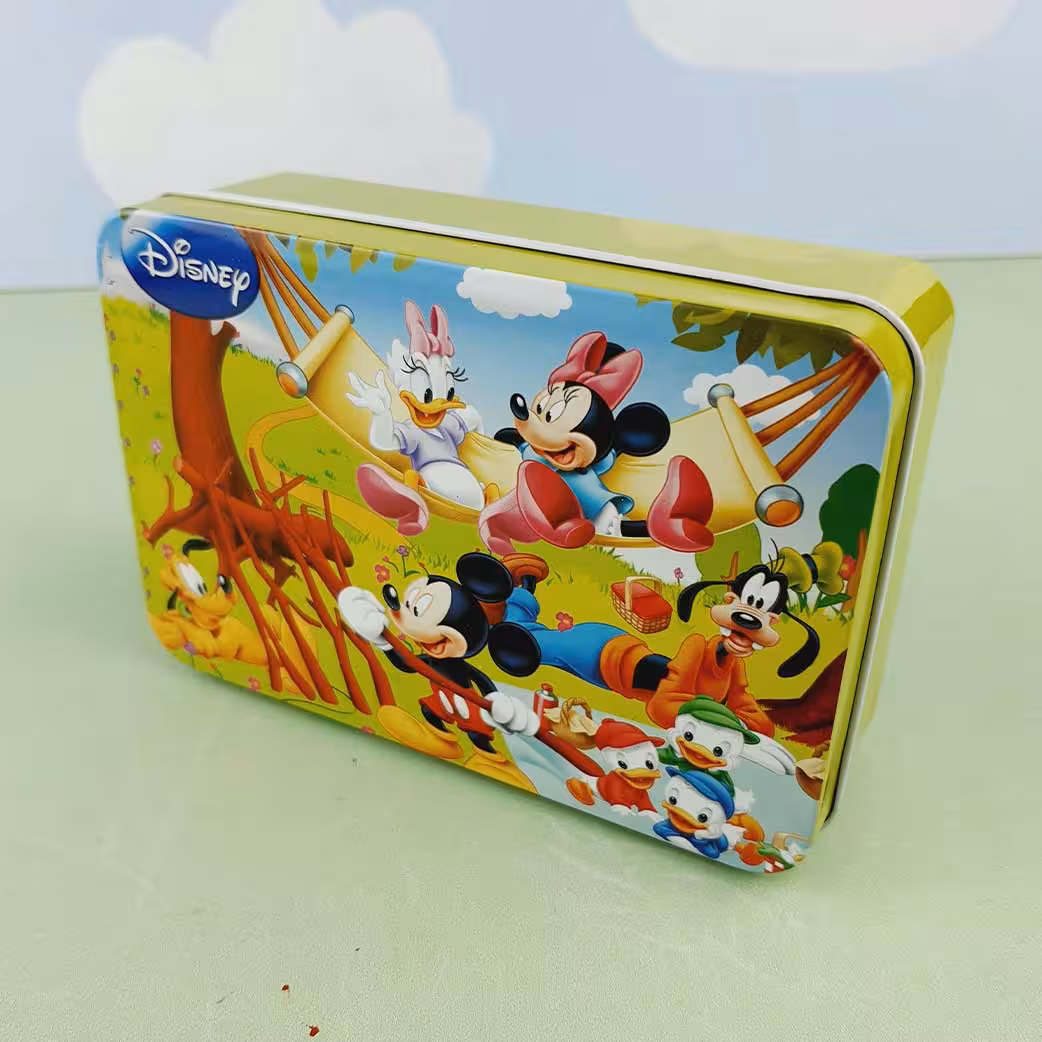 پازل چوبی 100 تکه جعبه فلزی طرح حیوانات دیزنی(خارجی)