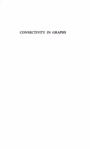 خرید و دانلود نسخه کامل کتاب Connectivity in Graphs
