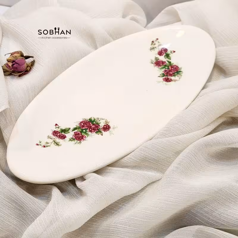 دیس بیضی گلسرخی