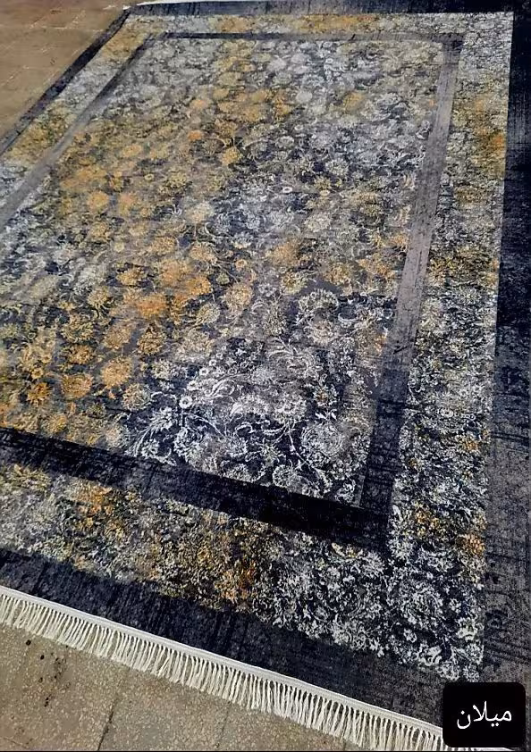 فرش طرح میلان طوسی 700شانه 2550 تراکم سنگین 9 متری