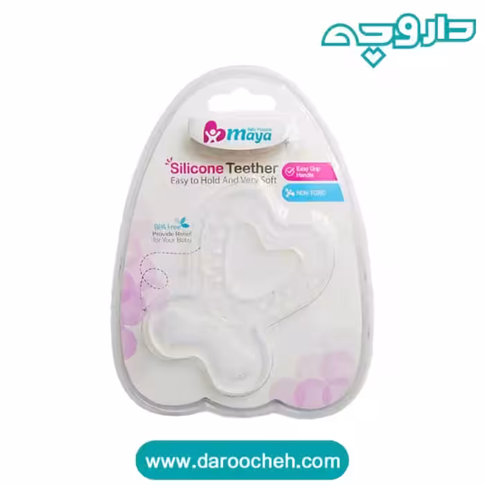 دندان گیر تمام سیلیکونی مایا طرح قلب