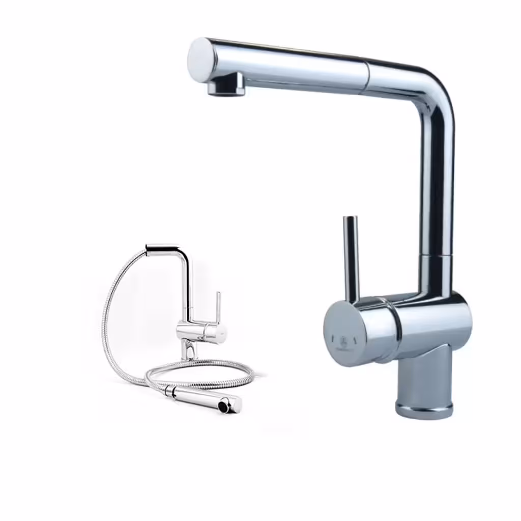 شیر ظرفشویی قهرمان مدل تتراس استیل مات