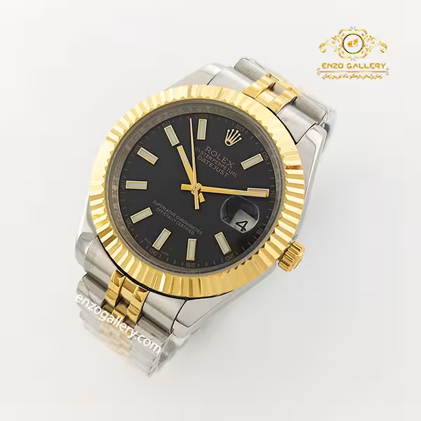 ساعت مردانه رولکس دیت جاست دو رنگ طلایی اتوماتیک  rl153