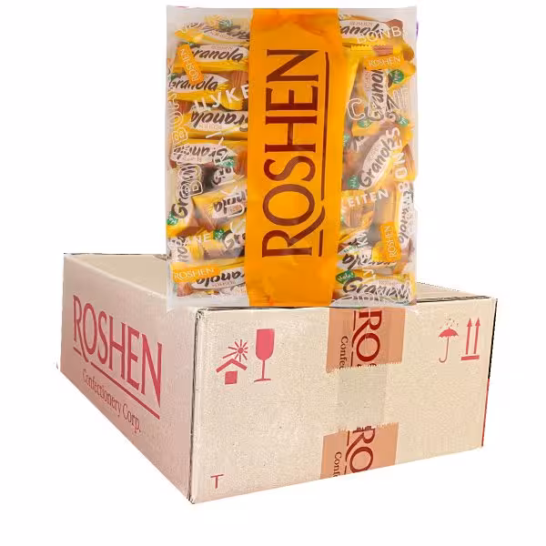 شکلات گرانولا روشن بسته نیم کیلویی کارتن 8 عددی(فروش عمده)