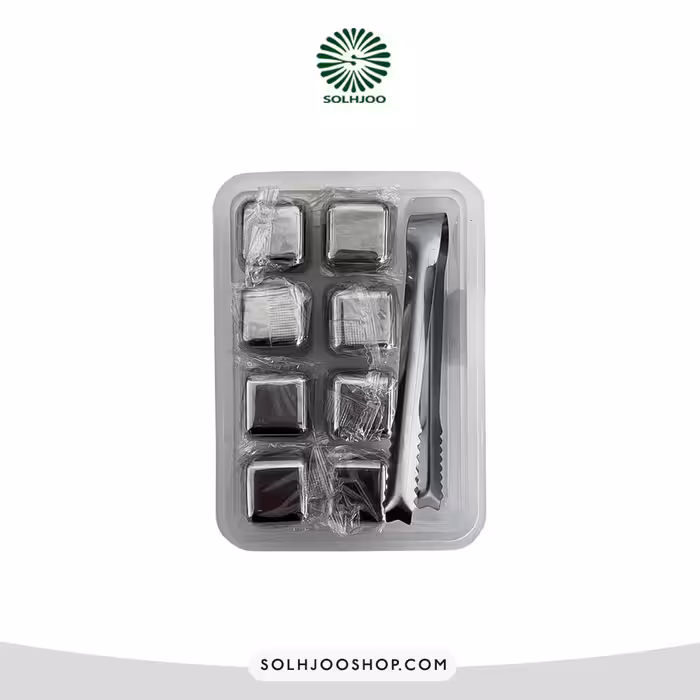 قالب یخ استیل نقره ای 8 عددی