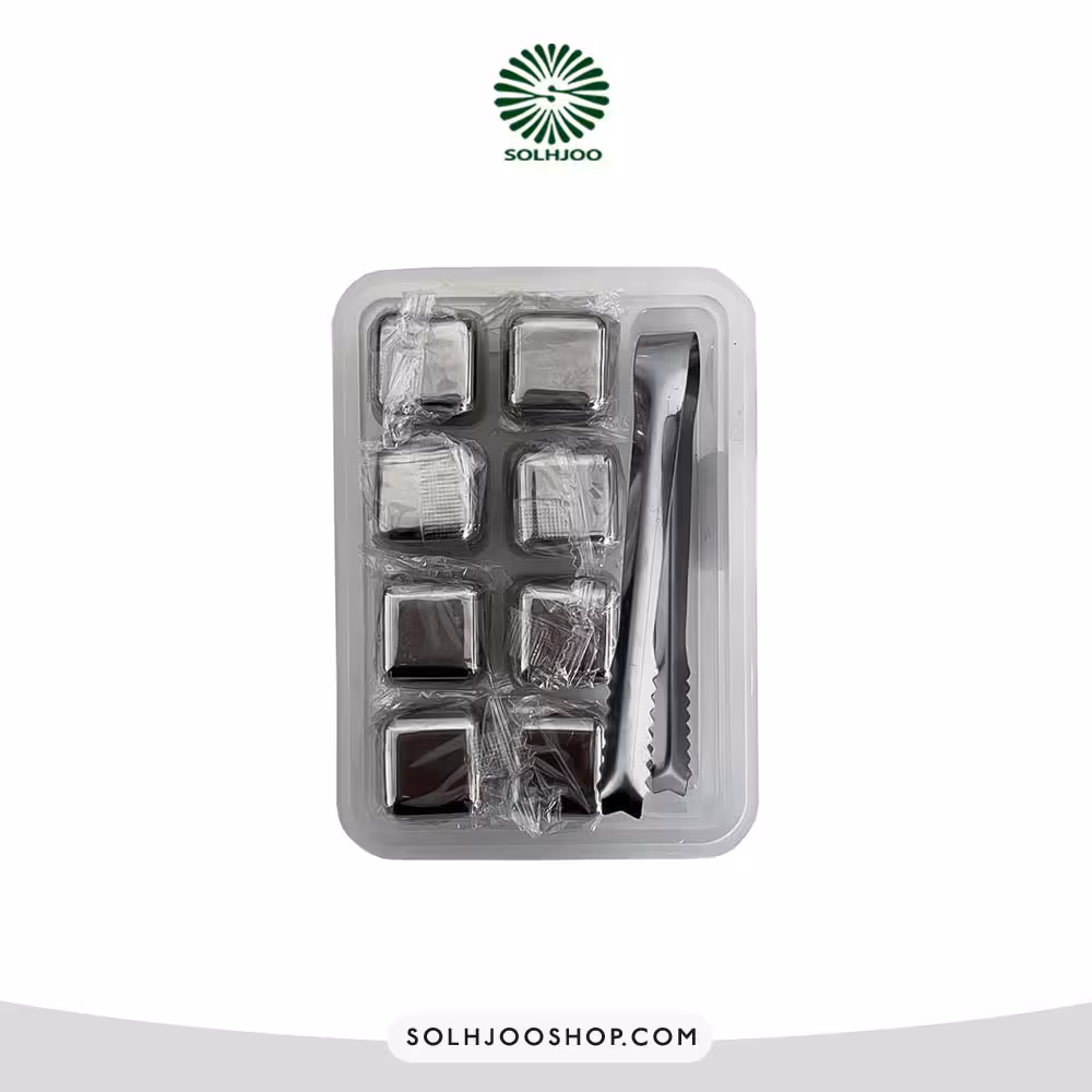 قالب یخ استیل نقره ای 8 عددی