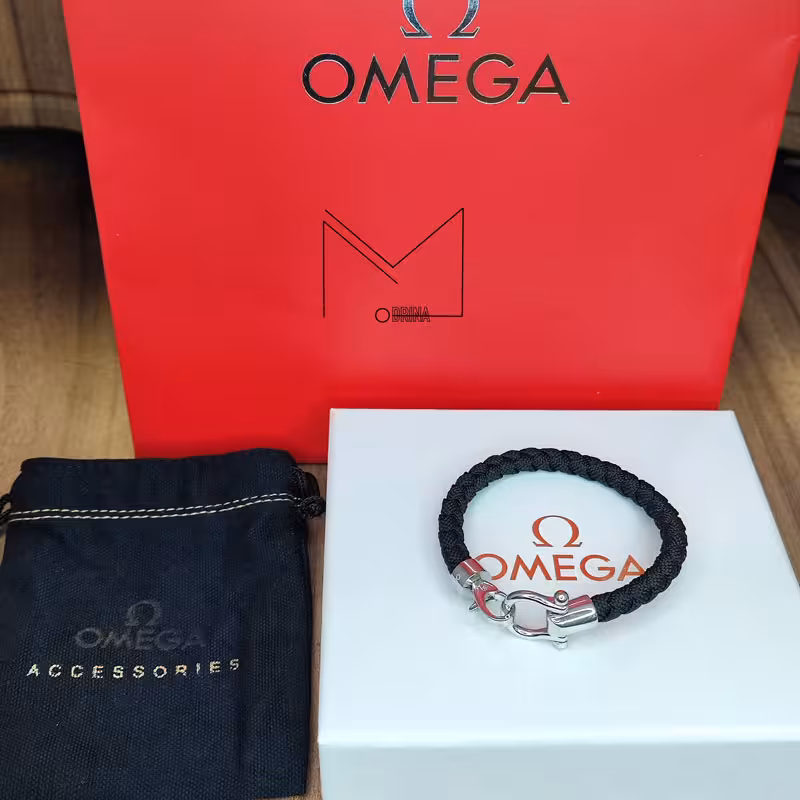 دستبند امگا کنفی مشکی Omega Bracelet