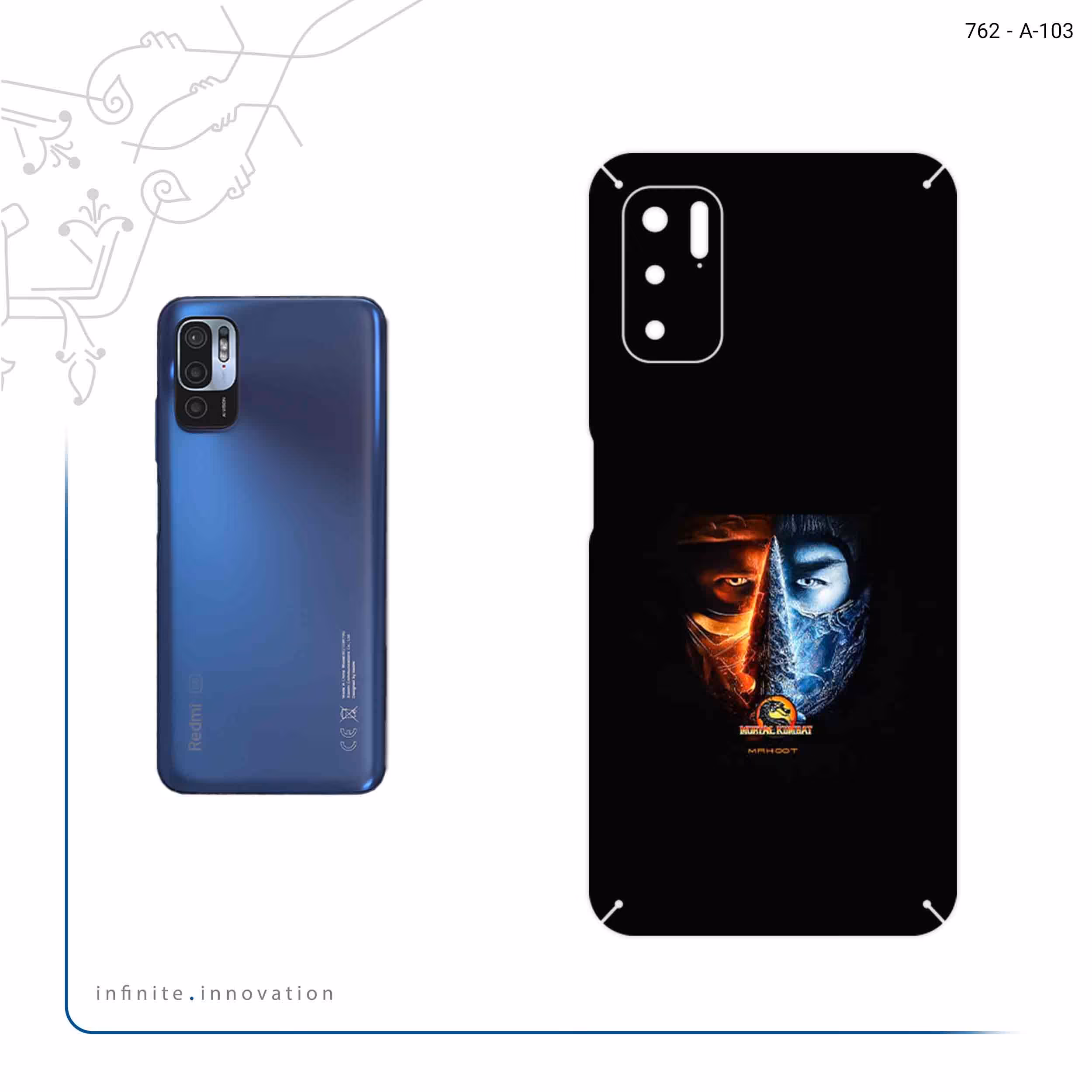 برچسب پوششی ماهوت مدل Mortal Kombat Game Series مناسب برای گوشی موبایل شیائومی Redmi Note 10 5G